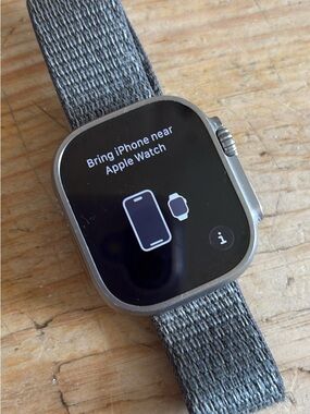 Apple Watch Ultra in Gray with Gray Woven Band